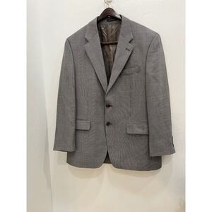 Lauren Ralph Lauren Blazer Mens 42R Grey Silk Wool Sport Coat Made in Canada
